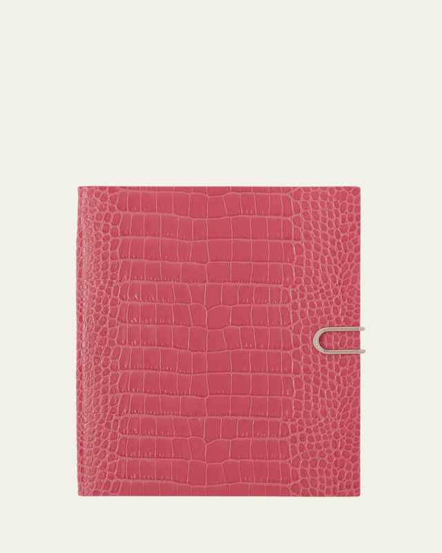 Portobello 2026 Weekly Vertical Agenda in Mara Croc-Embossed Leather